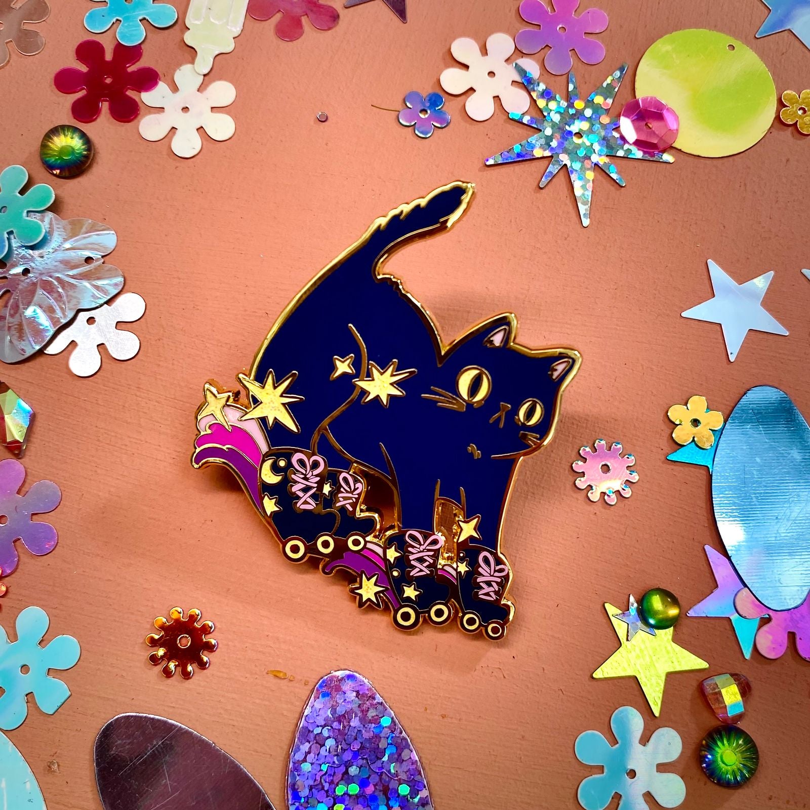 Roller Kitty pin