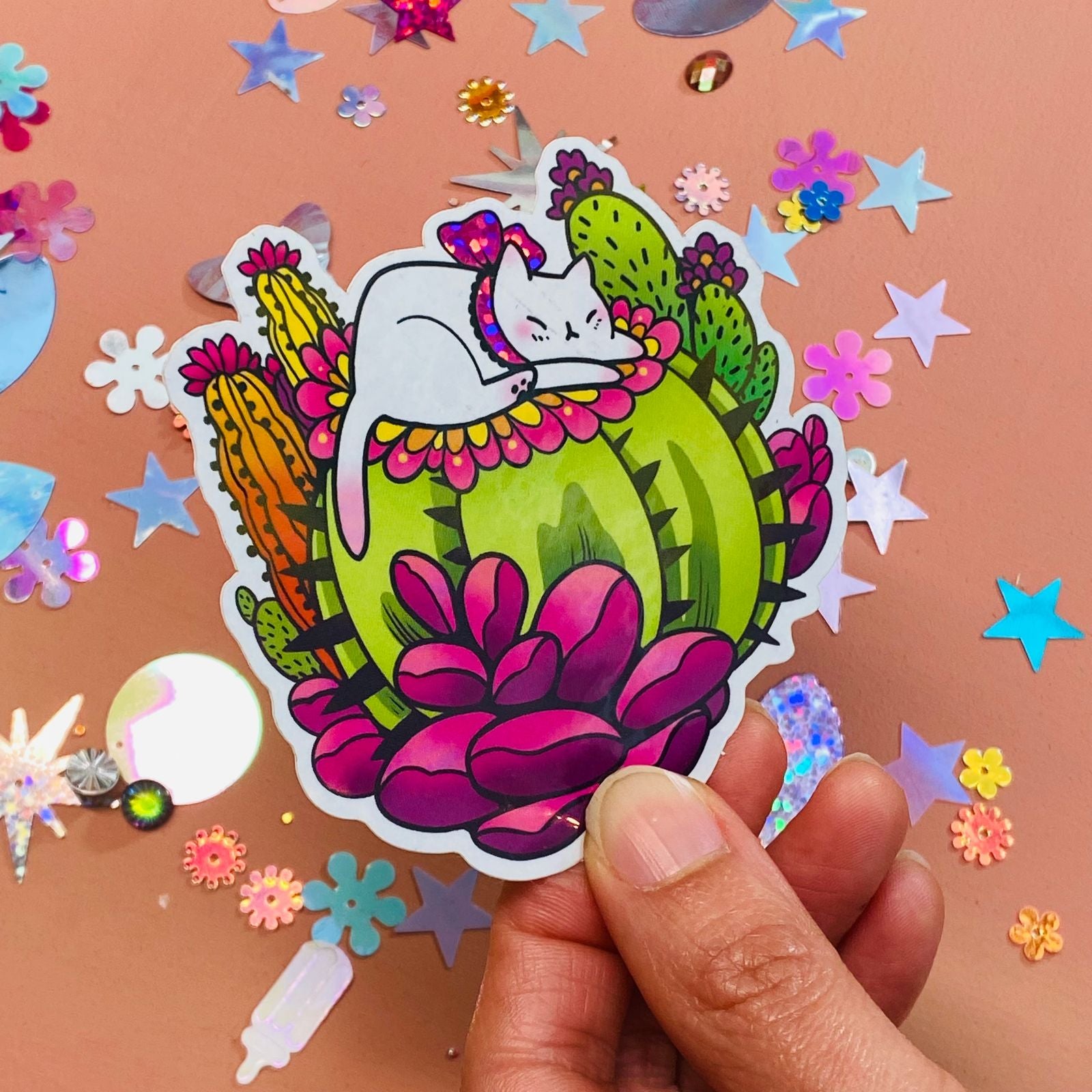 Flora Feline : Cactus Sticker