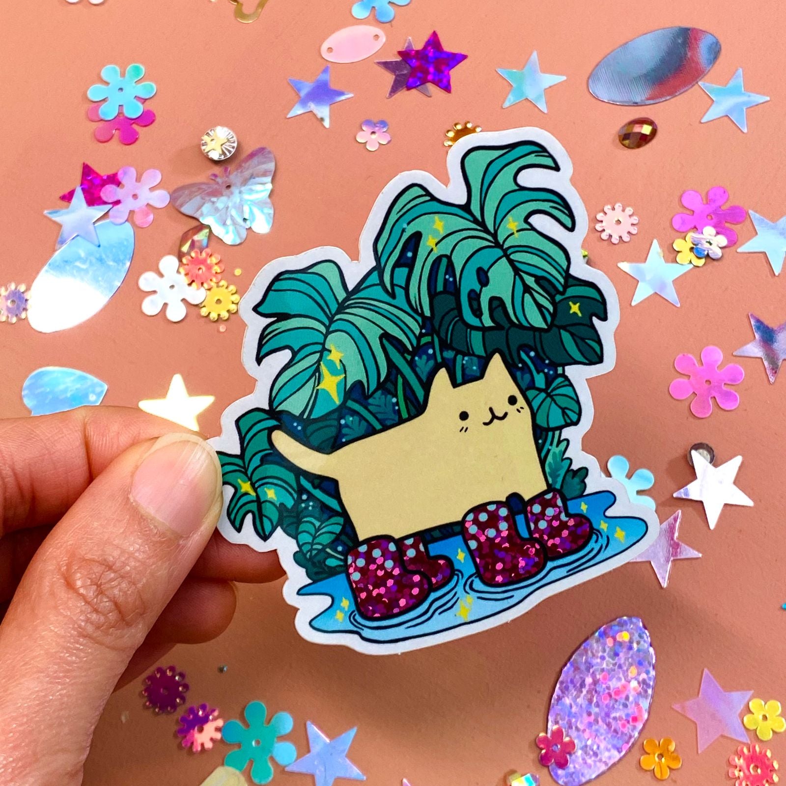 Flora Feline : Monstera Sticker