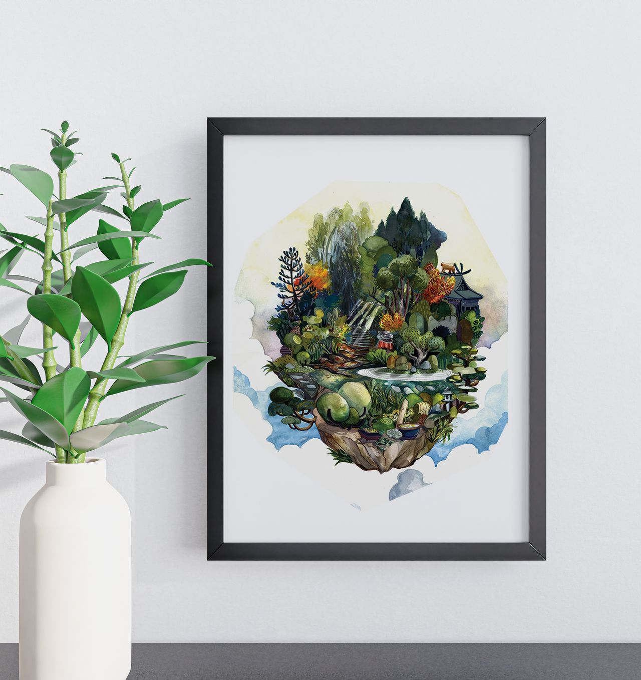 Japan Island, Forest and Gardens Print