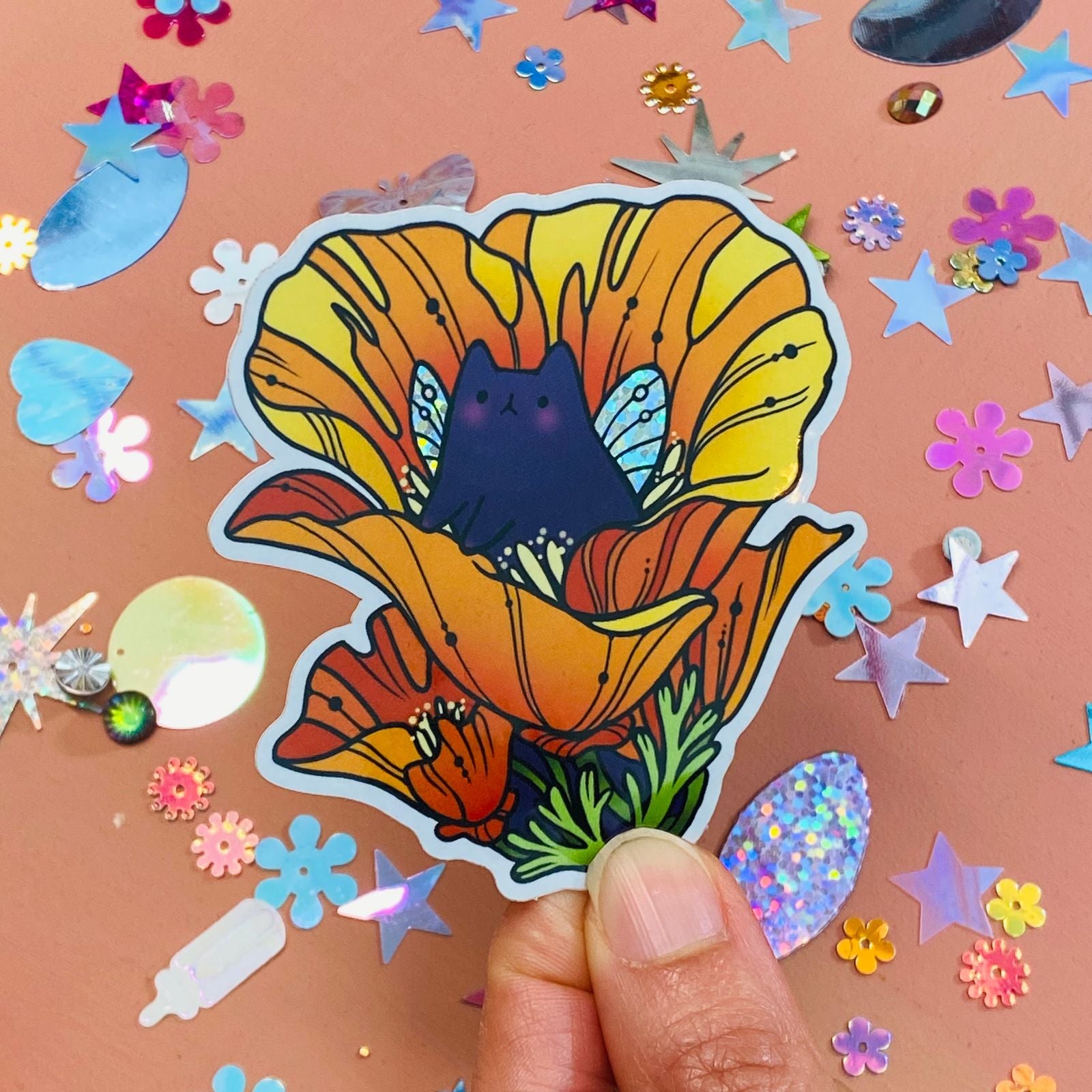 Flora Feline : Poppy Sticker