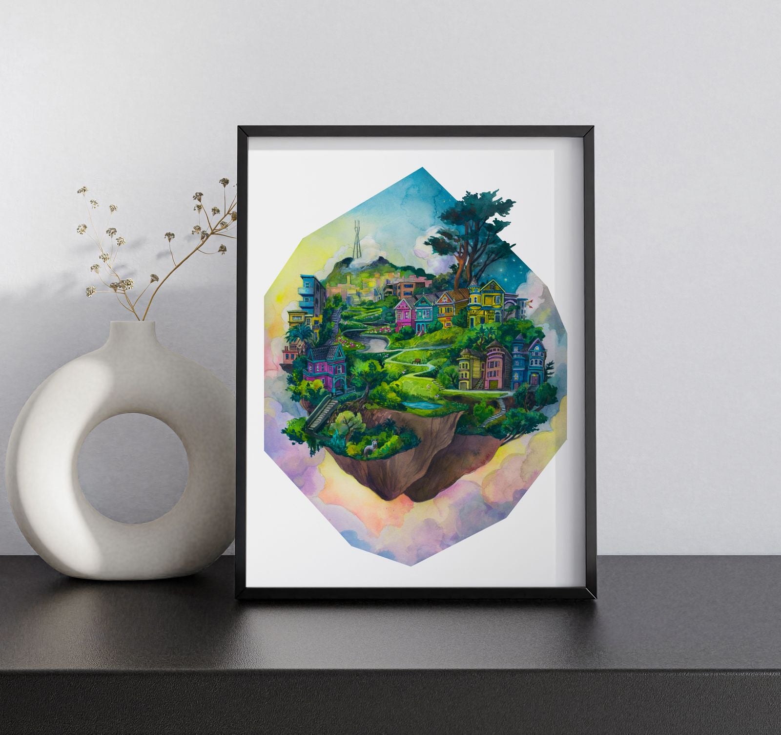 Sf Island, Painted Ladies Print